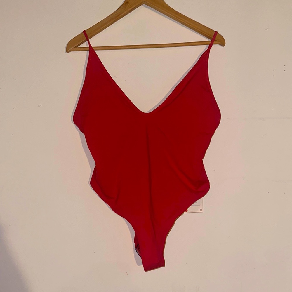 Zara one price raspberry swimsuit NWT
